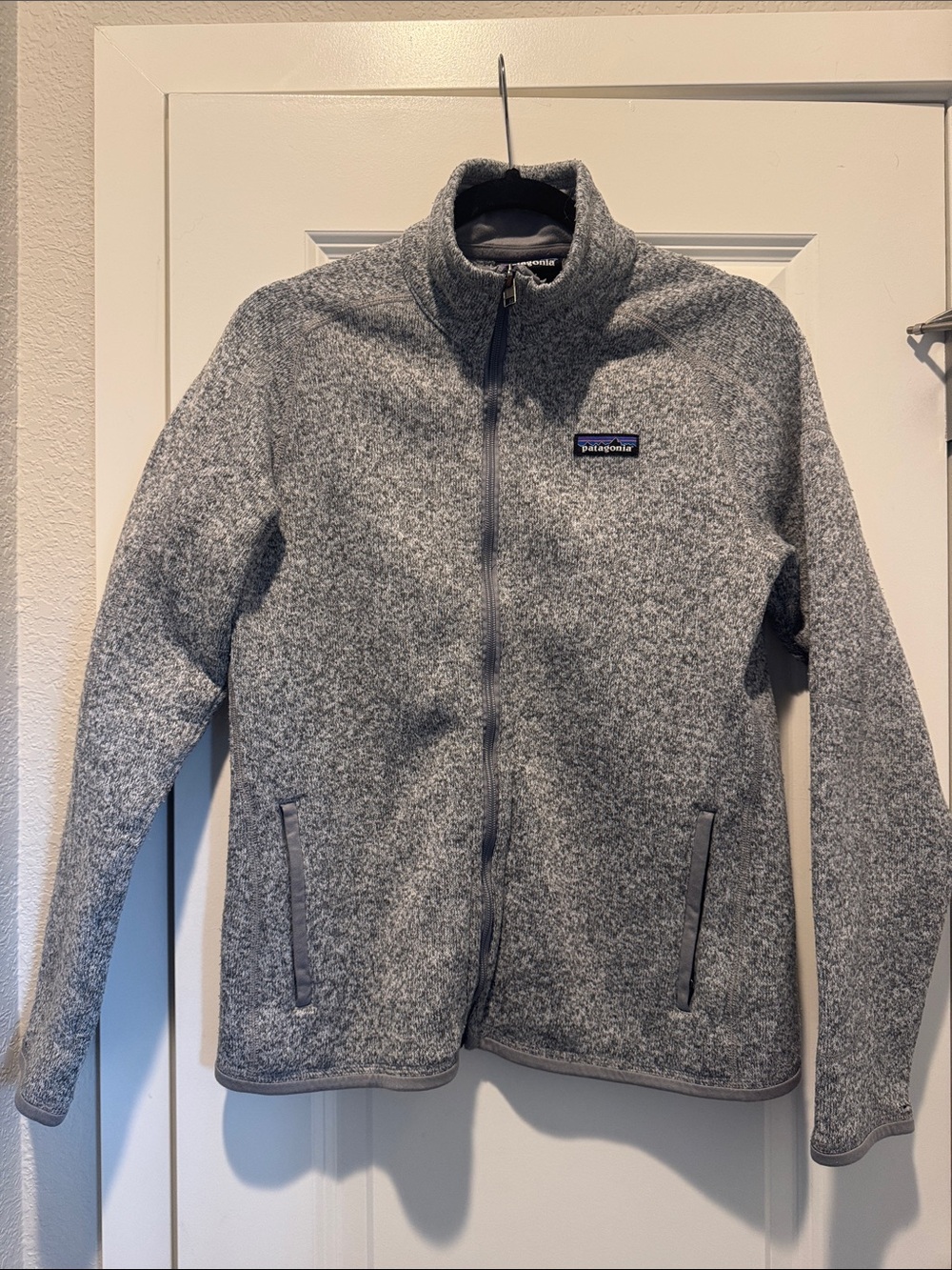 Patagonia Heather Gray Full-Zip Fleece Jacket